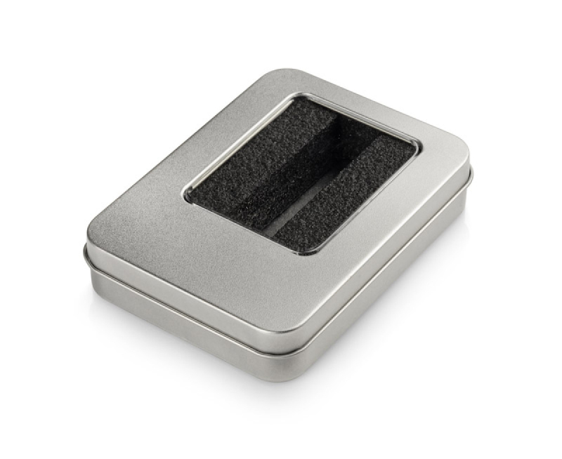 Velká kovová krabička s vložkou na větší flash disk