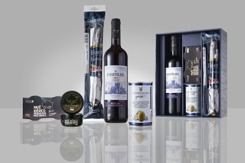 CASTIL dárková kazeta delikates s vínem