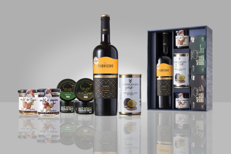 GEORGE dárková kazeta delikates s vínem