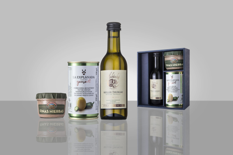 HURGA dárková kazeta delikates s vínem