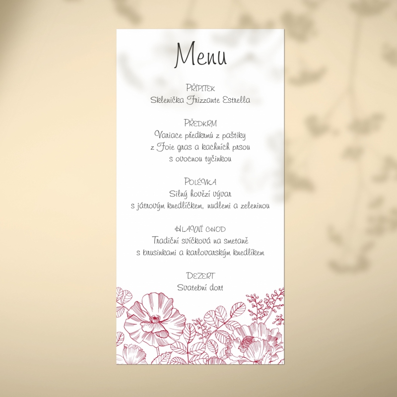 Svatební menu FO20029m