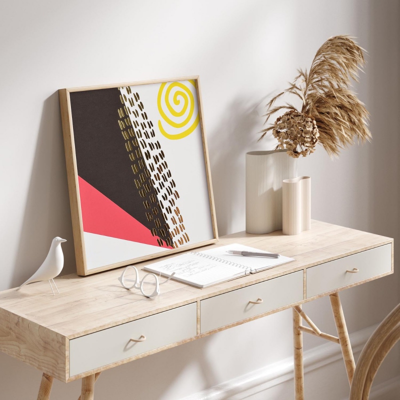 Abstraktní Umění 5 3D Zlatý Plakát