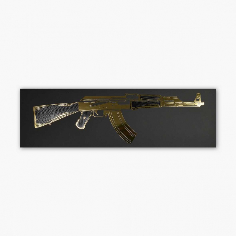 AK47 3D Zlatý Plakát