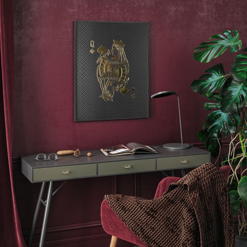 Dáma 3D Zlatý Plakát