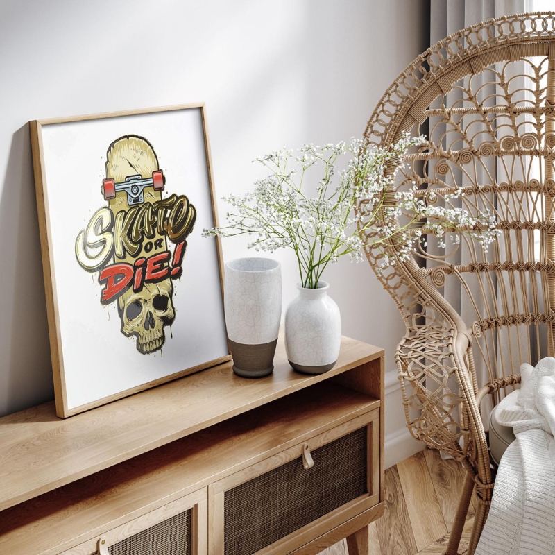 Skejtuj nebo zemři 3D Zlatý Plakát