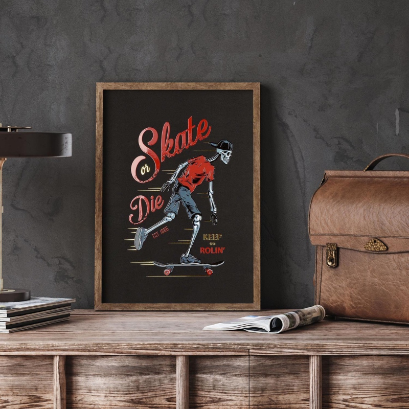 Skejtuj nebo zemři 2 3D Zlatý Plakát