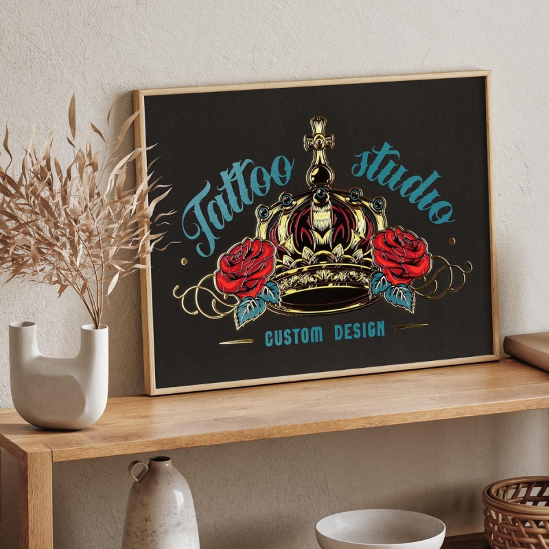 Tetovací studio custom 3D Zlatý Plakát