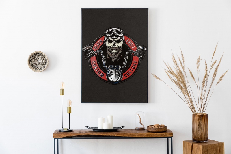 Black eagle culture 3D Stříbrný Plakát