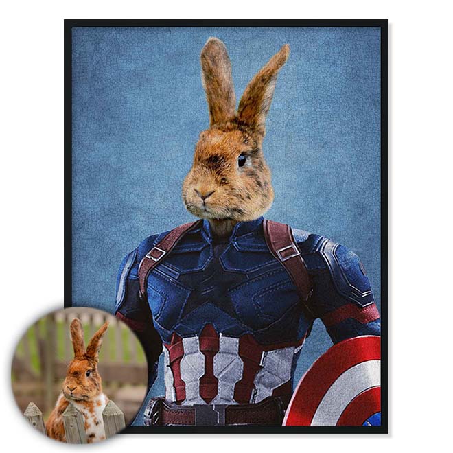 Portrét mazlíčka Captain America