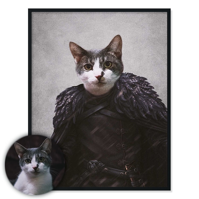 Portrét mazlíčka Jon Snow