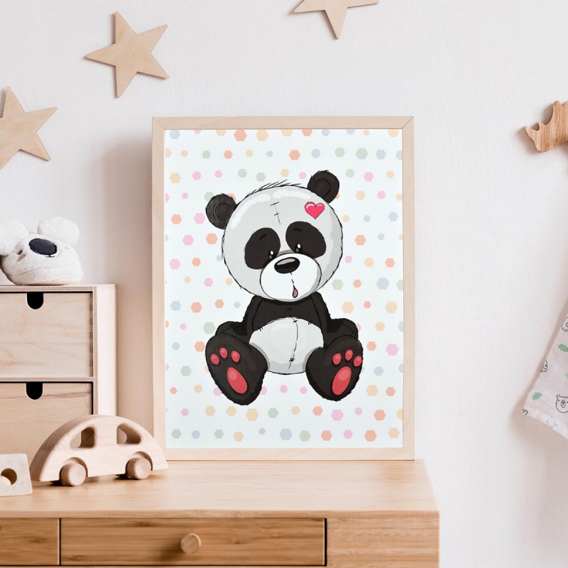 Sedící Panda 3D Obraz