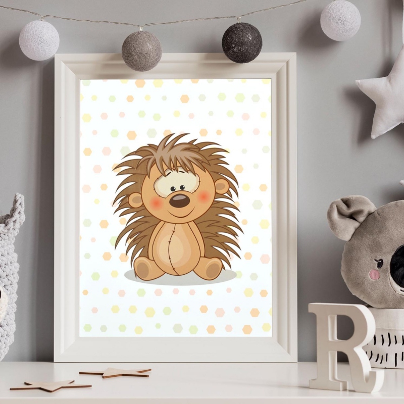 Sedící Ježek 3D Obraz