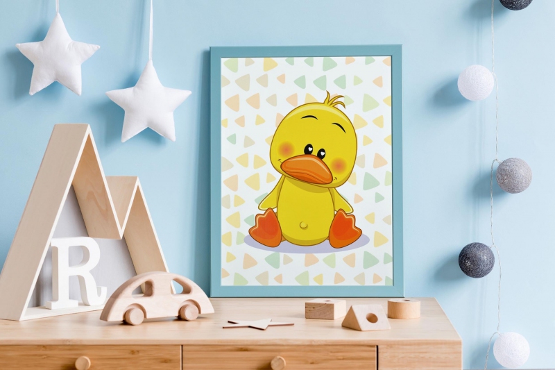 Sedící Kachňátko 3D Obraz