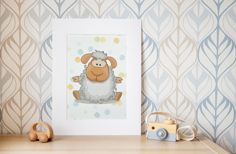 Sedící Ovečka 3D Obraz