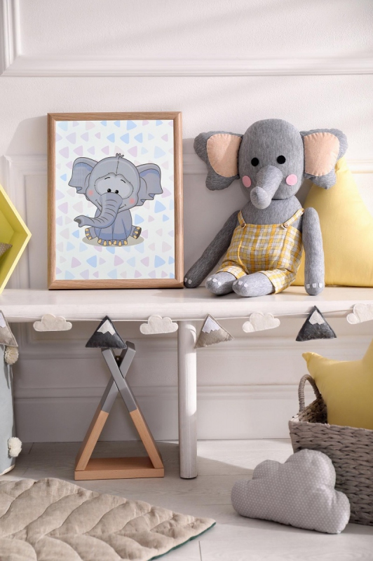 Sedící Slůně 3D Obraz