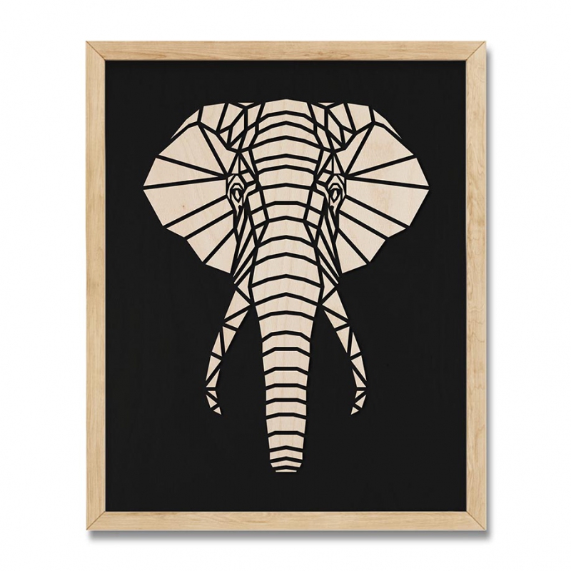 Dřevěný 3D obraz Slon