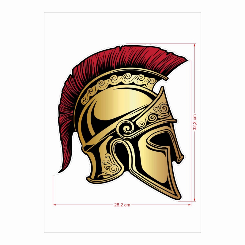 3D Samolepka Sparťanská Helma