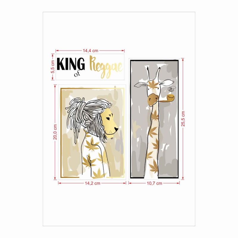 3D Samolepka Král reggae