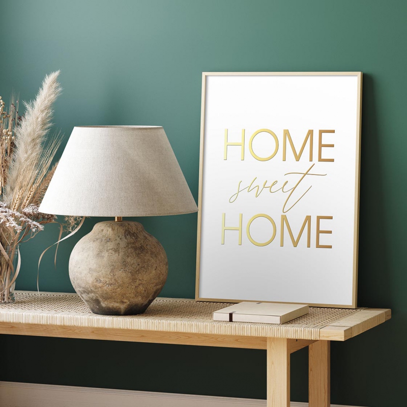 Domov sladký domov 3D Zlatý Plakát