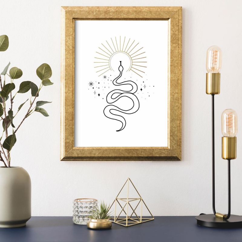 Had se sluncem 3D Zlatý Plakát