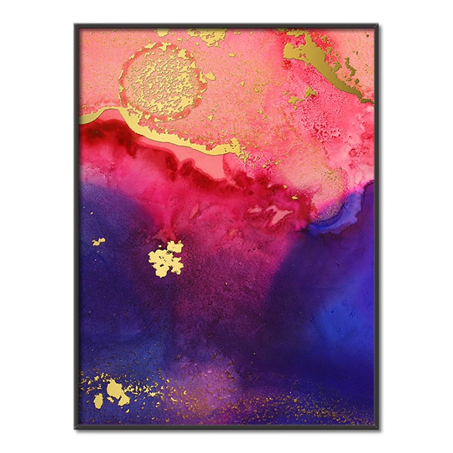 Tekutá umělecká malba inkoustem 2 3D Zlatý Plakát
