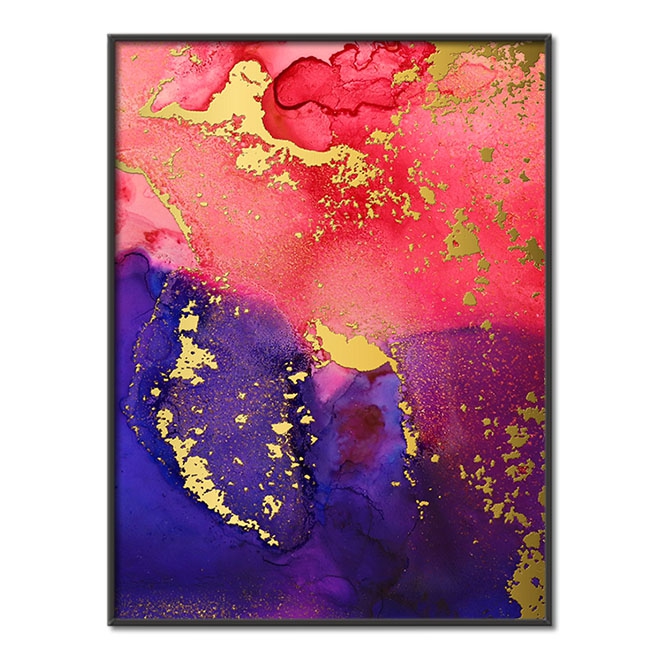 Tekutá umělecká malba inkoustem 3 3D Zlatý Plakát