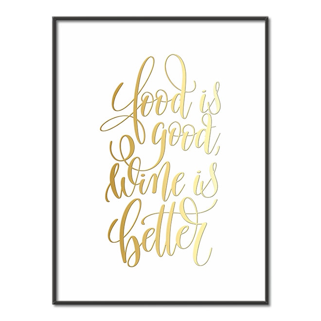 Vtipný citát 3D Zlatý Plakát