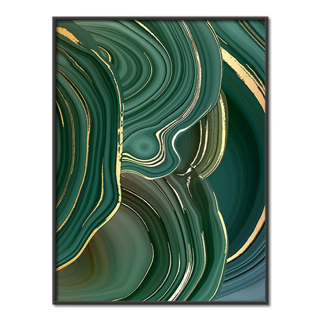 Tekutý mramor 2 3D Zlatý Plakát