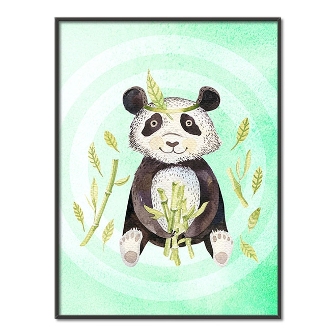 Watercolor panda dětský Plakát
