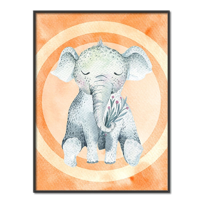 Watercolor slon dětský Plakát