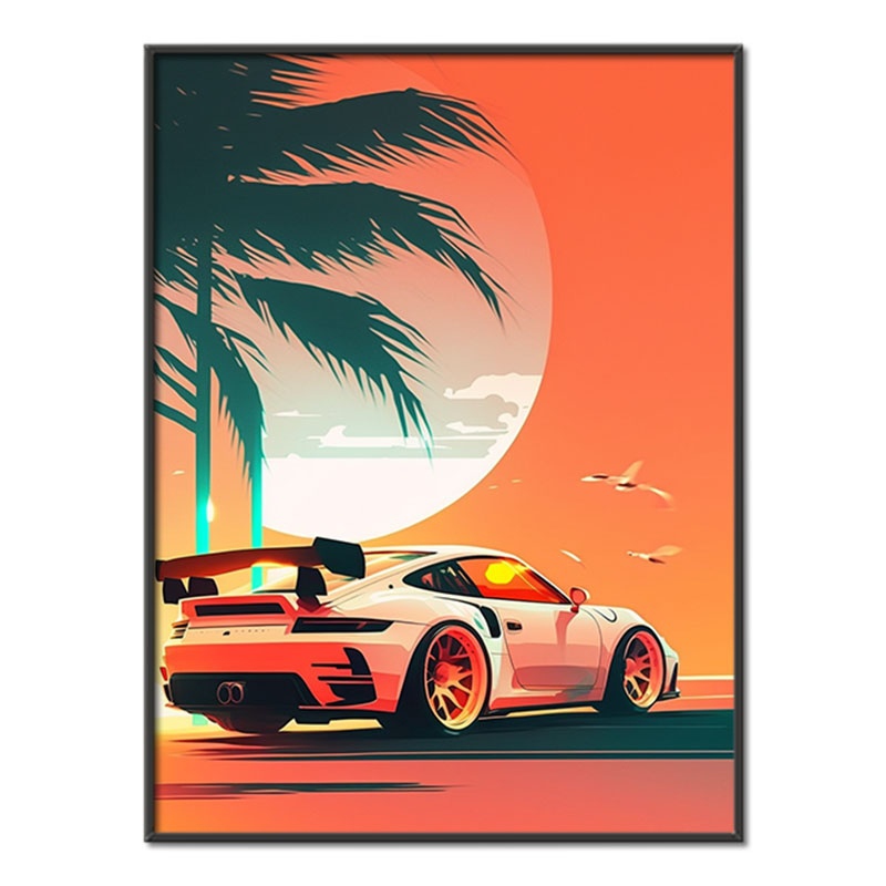 Západ slunce porsche