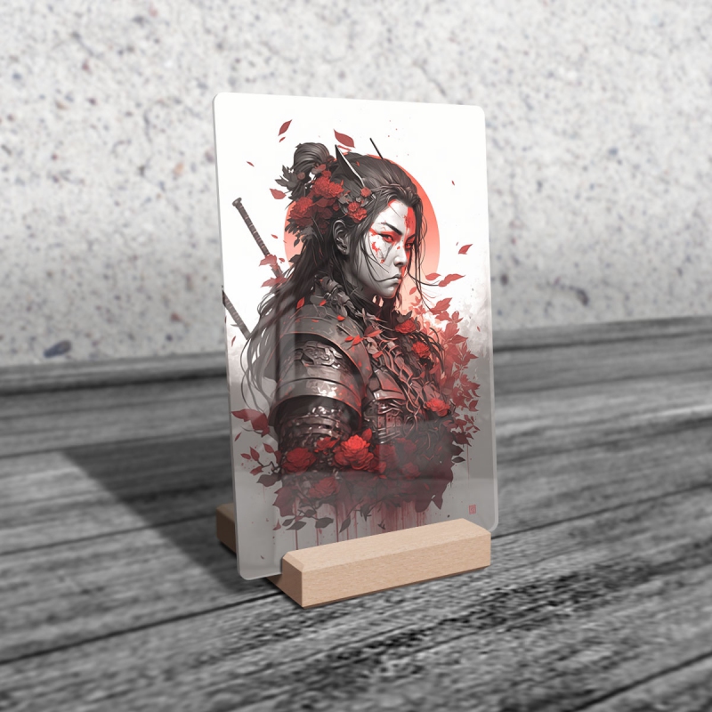 Akrylové sklo Žena samuraj 3