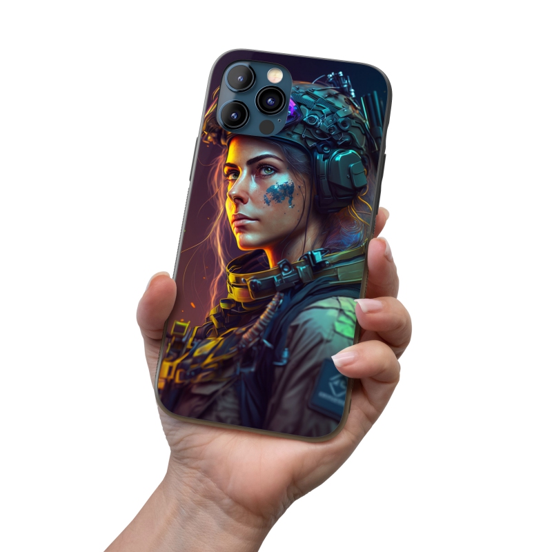 Kryt na mobil Žena voják