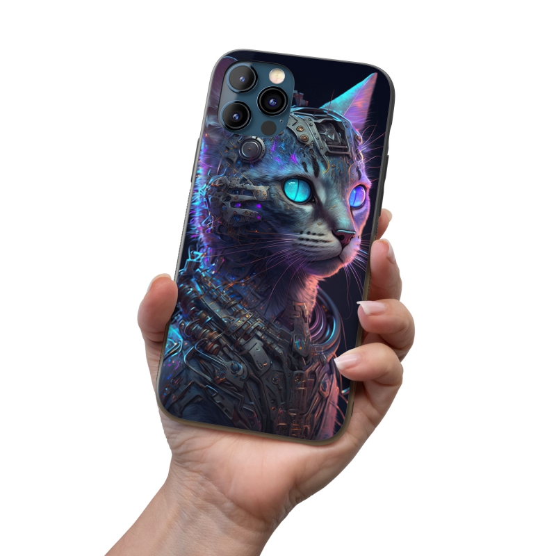 Kryt na mobil Kočka kyborg