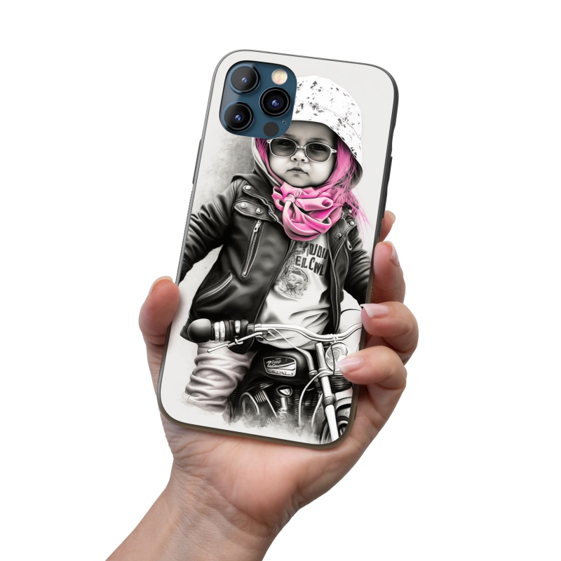 Kryt na mobil Malá motorkářka