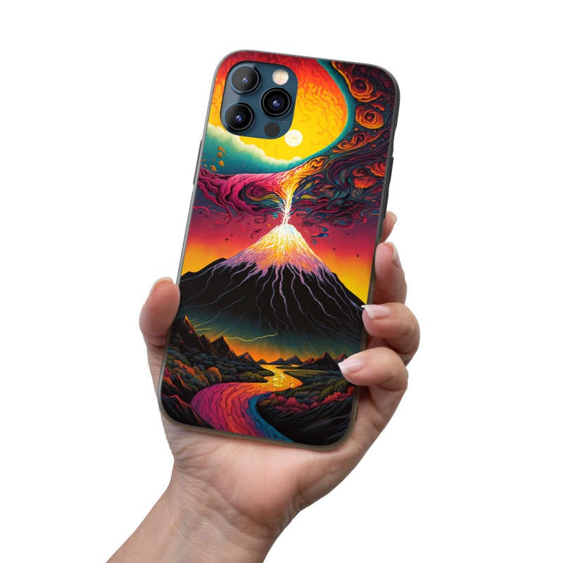 Kryt na mobil Abstraktní výbuch sopky