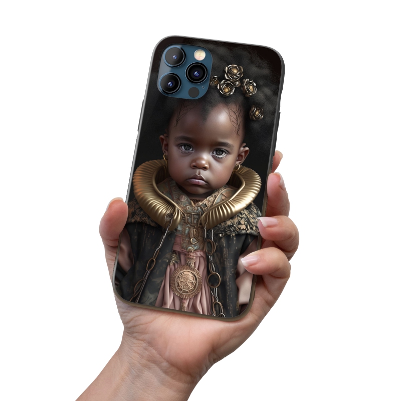 Kryt na mobil Malá holčička se zlatými šperky