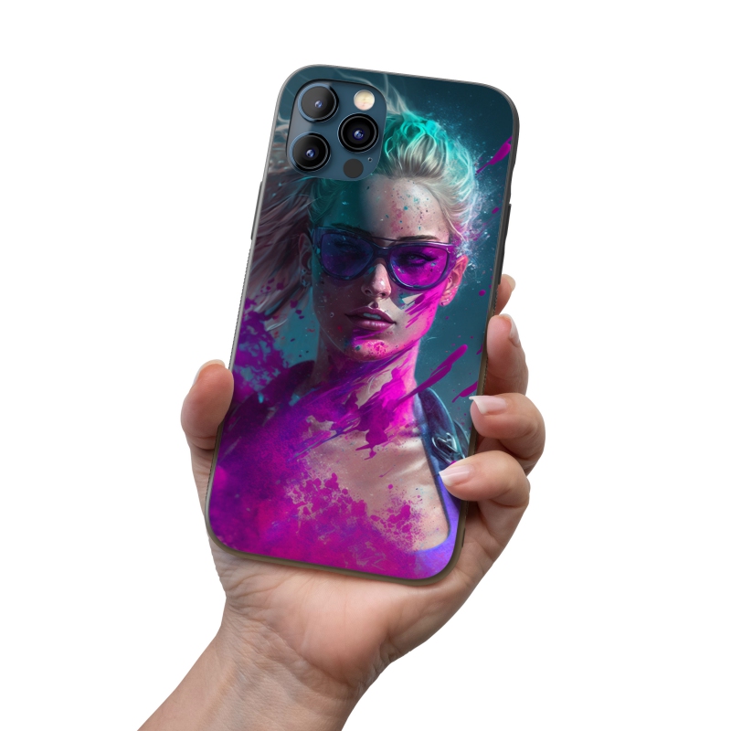 Kryt na mobil Dívka v barevném poprašku 1