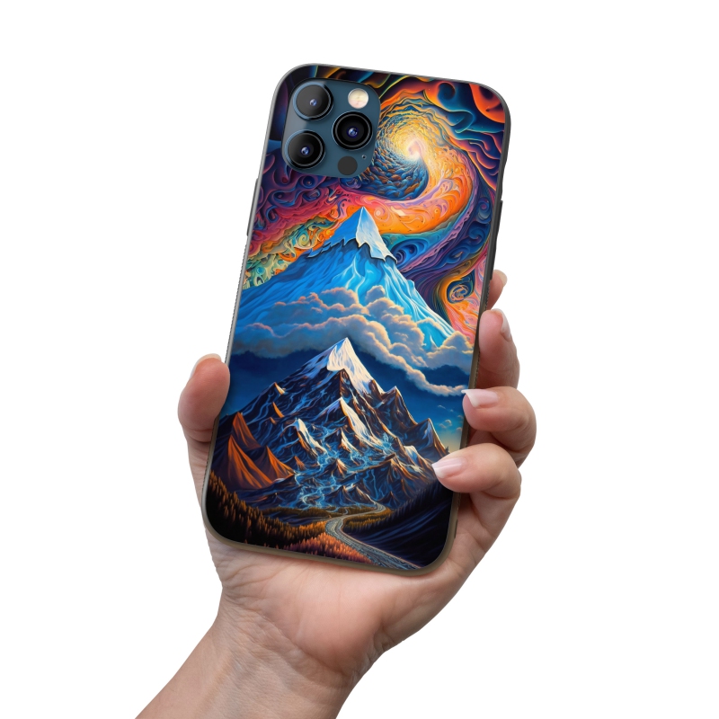 Kryt na mobil Abstraktní nebe nad horami