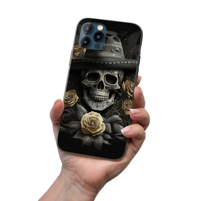 Kryt na mobil Zdobená mexická lebka