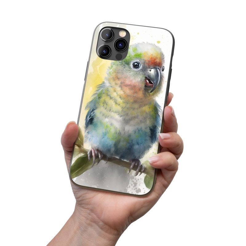 Kryt na mobil Akvarelový papoušek