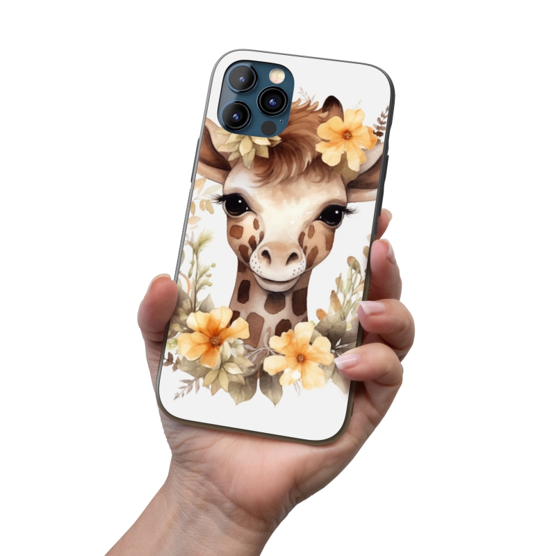 Kryt na mobil Mládě žirafy v květinách