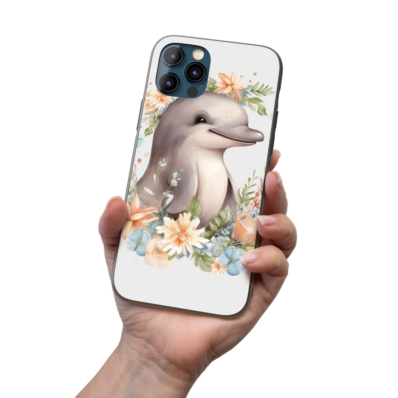 Kryt na mobil Mládě delfína v květinách