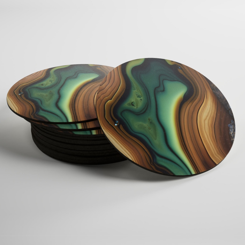 Podtácky Epoxid a dřevo 4