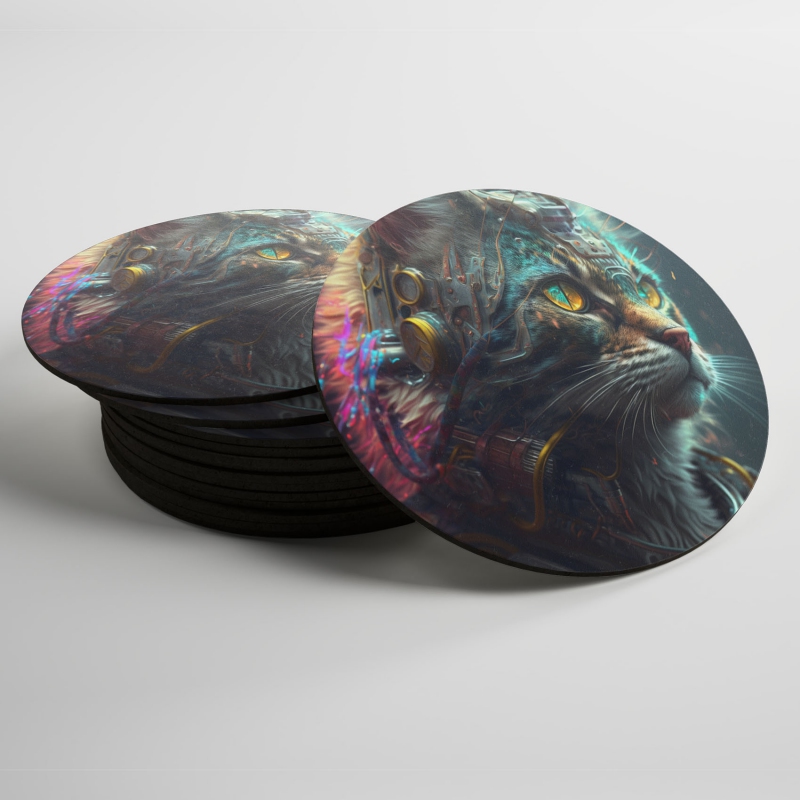 Podtácky Kočka kyborg 3