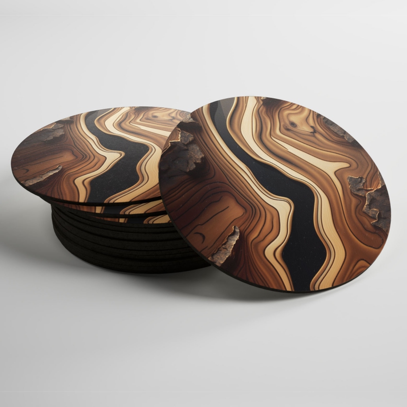 Podtácky Epoxid a dřevo 5