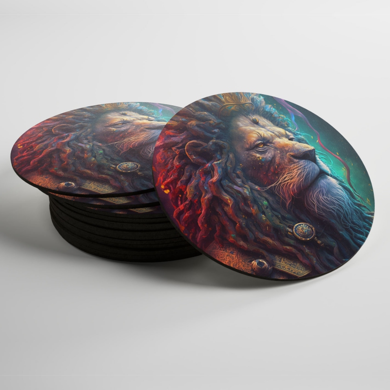 Podtácky Rastafariánský lev