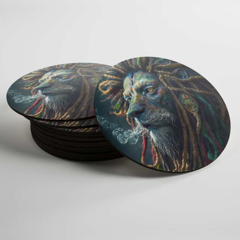 Podtácky Rastafariánský lev 2