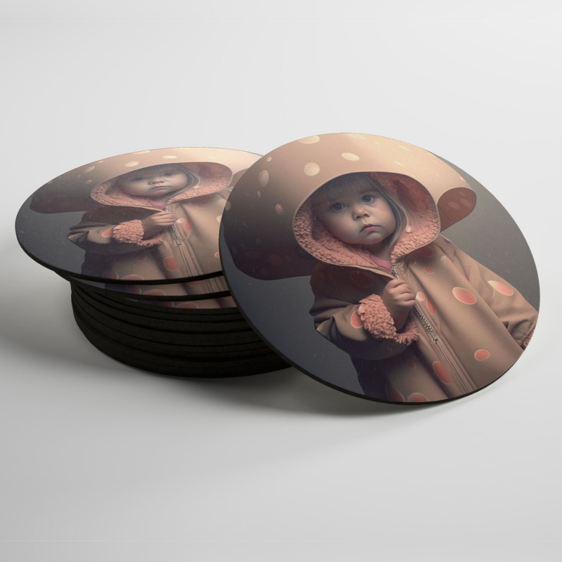 Podtácky Móda - dítě houba muchomůrka 1