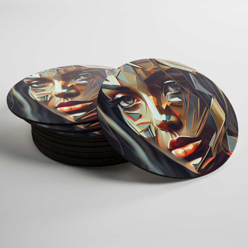 Podtácky Olejomalba - Abstraktní žena